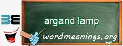 WordMeaning blackboard for argand lamp